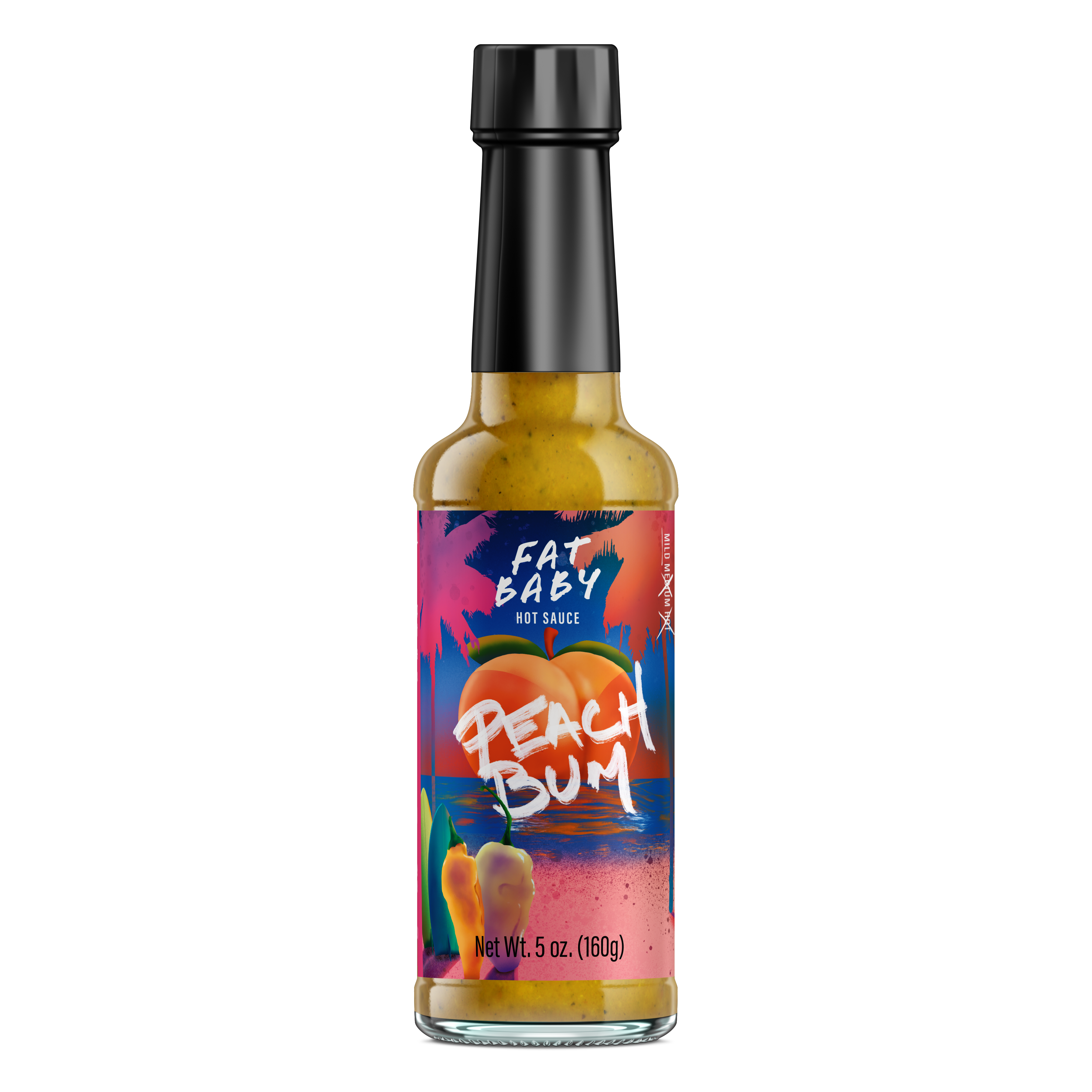 Peach Bum (medium) – Fat Baby Hot Sauce